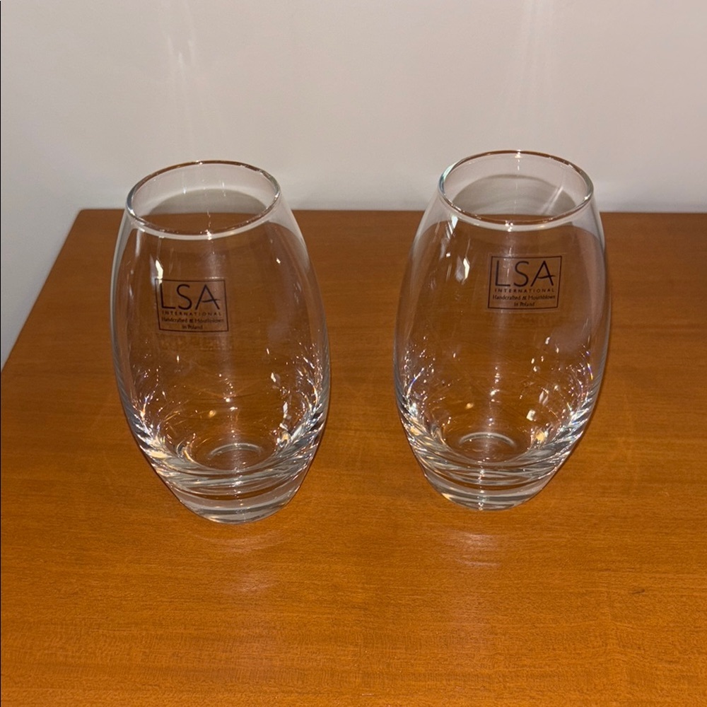 LSA Clear Glass Vase Set